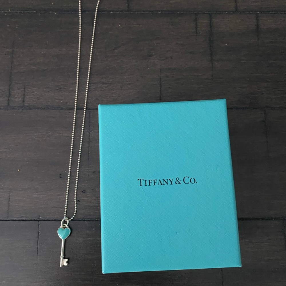 Tiffany heart and key necklace